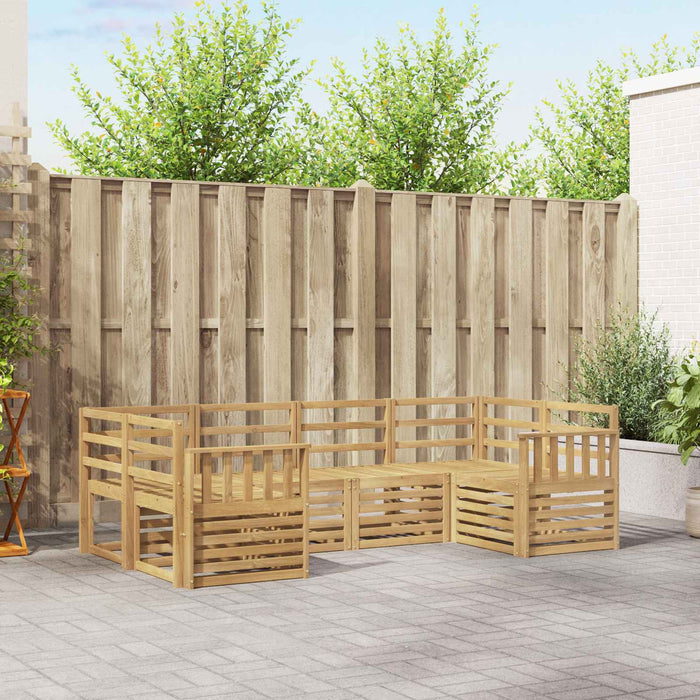 Set de canapele de exterior 6 pcs Alb 245 x 128,5 x 73 cm WALTI