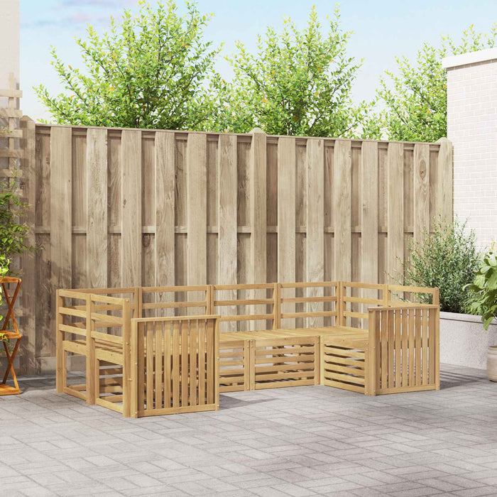 Set de canapele de exterior 6 pcs Alb 245 x 128,5 x 73 cm WALTI