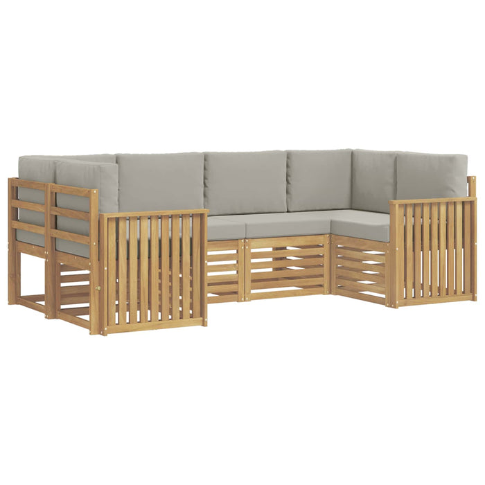 Set de canapele de exterior 6 pcs Alb și gri deschis - WALTI WALTI