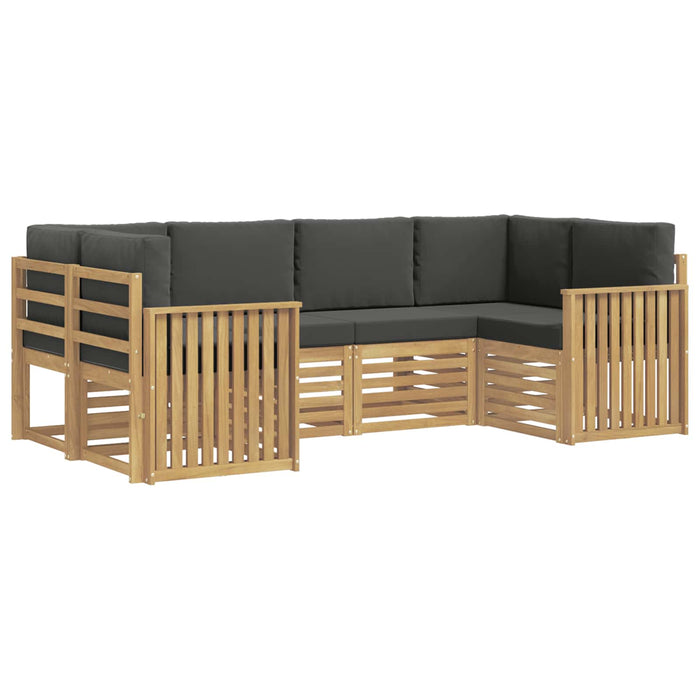 Set de canapele de exterior 6 pcs Alb și antracit WALTI