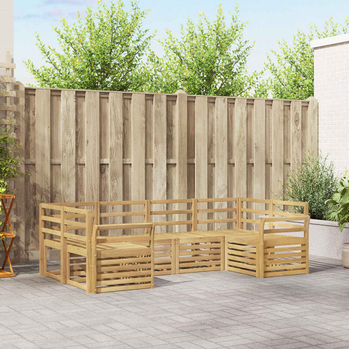 Set de canapele de exterior 6 pcs Alb 245 x 130,5 x 73 cm WALTI