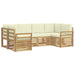 Set de canapele de exterior 6 pcs Alb și crem - WALTI WALTI
