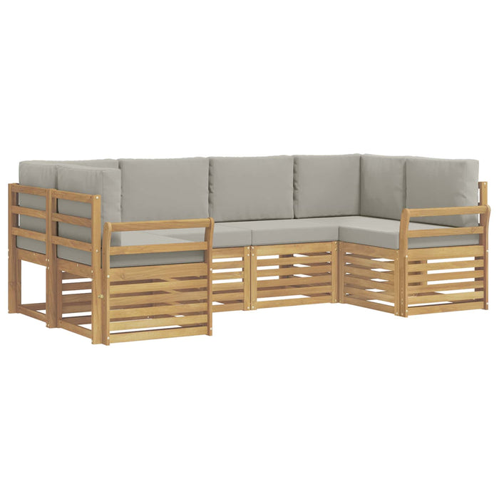 Set de canapele de exterior 6 pcs Alb și gri deschis - WALTI WALTI