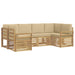Set de canapele de exterior 6 pcs Alb și Bej - WALTI WALTI