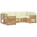Set de canapele de exterior 6 pcs Alb și crem - WALTI WALTI