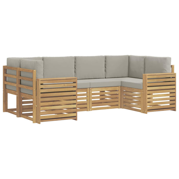 Set de canapele de exterior 6 pcs Alb și gri deschis - WALTI WALTI