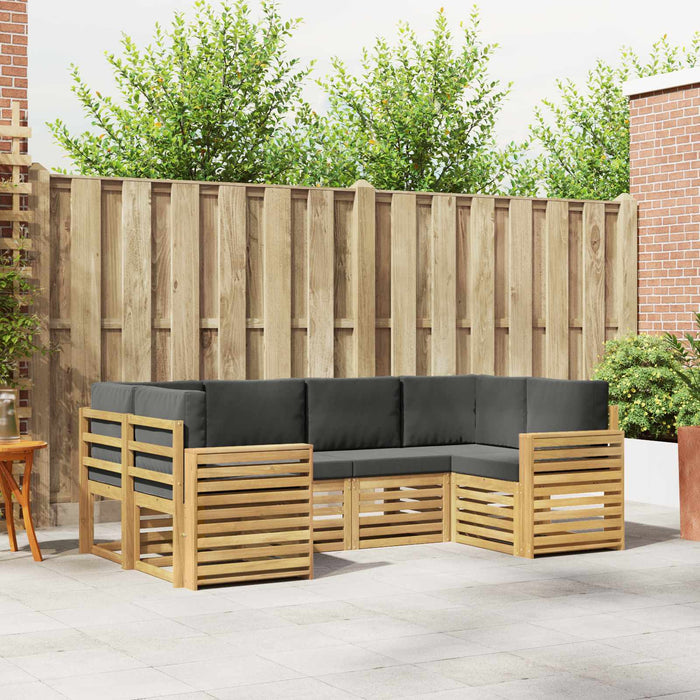 Set de canapele de exterior 6 pcs Alb și antracit WALTI