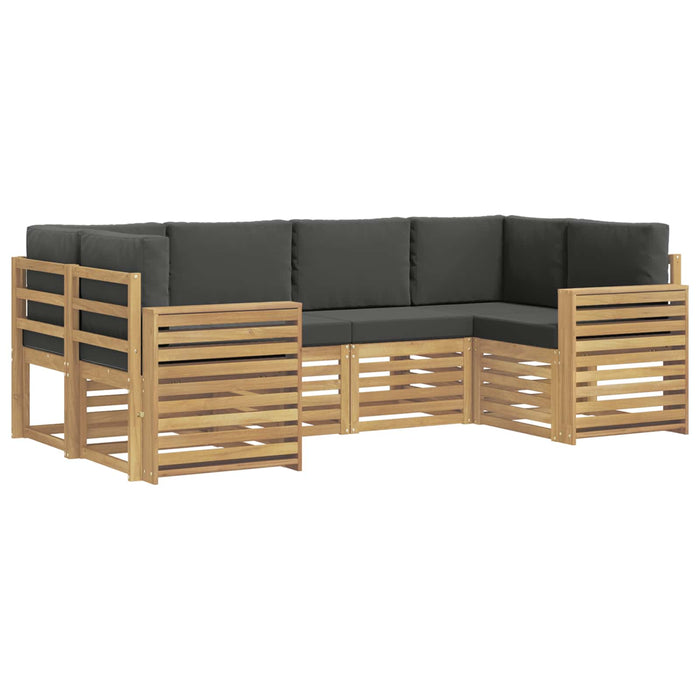 Set de canapele de exterior 6 pcs Alb și antracit WALTI