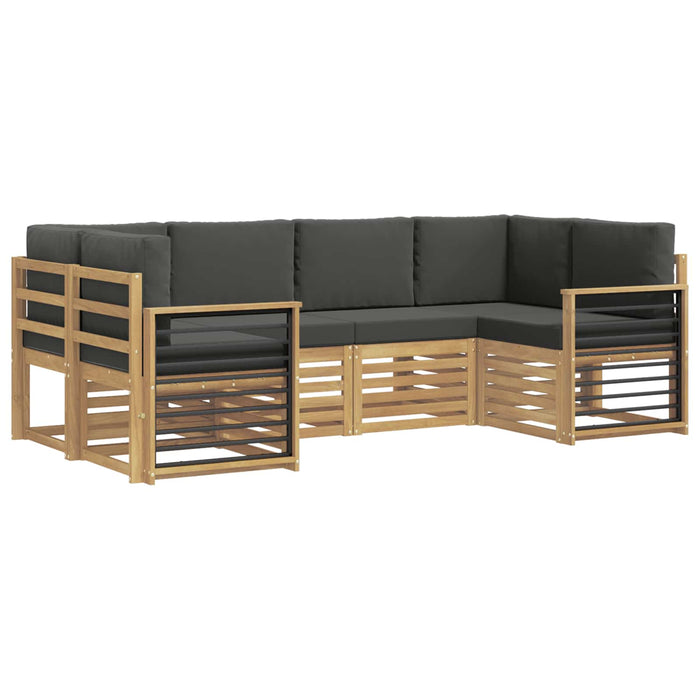 Set canapea sectională 6 pcs Alb și antracit - WALTI WALTI