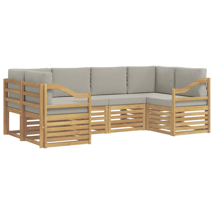 Set canapea sectională 6 pcs Alb și gri deschis - WALTI WALTI