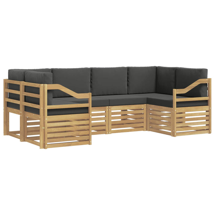 Set canapea sectională 6 pcs Alb și antracit - WALTI WALTI