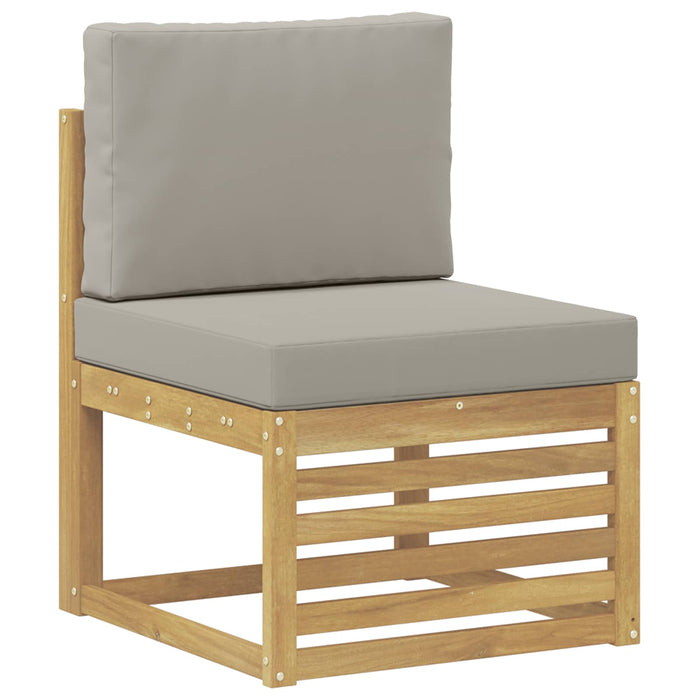 Set canapea sectională 7 pcs Alb și gri deschis - WALTI WALTI