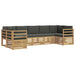 Set canapea sectională 7 pcs Alb și antracit - WALTI WALTI
