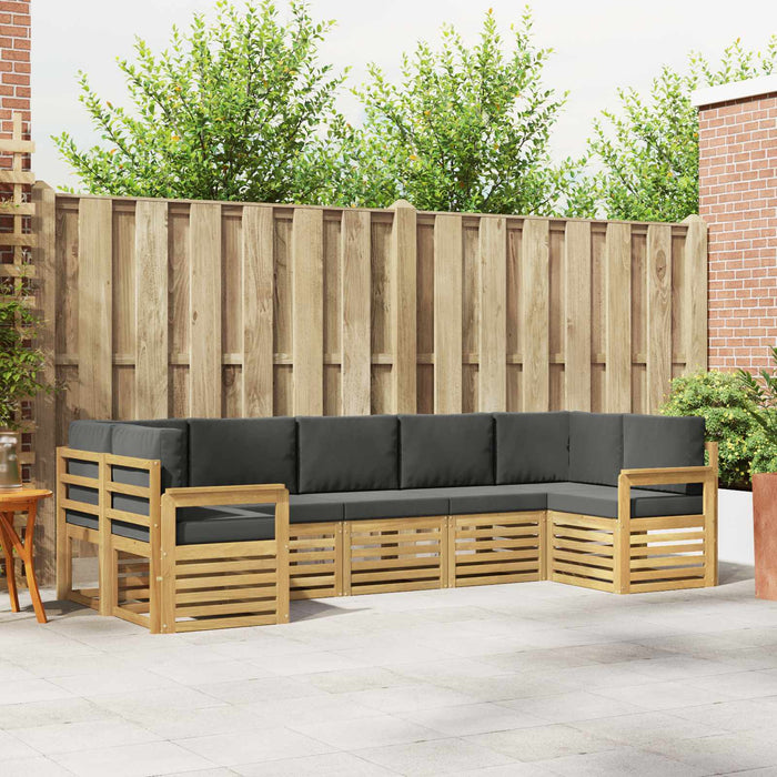 Set de canapele de exterior 6 pcs Alb și Antracit WALTI