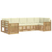 Set de canapele de exterior 7 pcs Alb și crem - WALTI WALTI