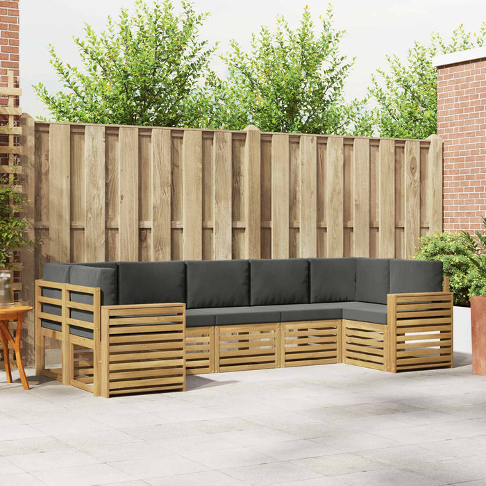 Set de canapele de exterior 7 pcs Alb și antracit WALTI