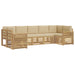 Set de canapele de exterior 7 pcs Alb și Bej - WALTI WALTI
