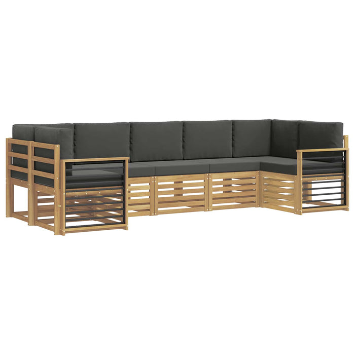 Set canapea sectională 7 pcs Alb și antracit - WALTI WALTI
