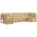 Set canapea sectională 7 pcs Alb și Bej 304 x 126,5 x 73 cm - WALTI WALTI