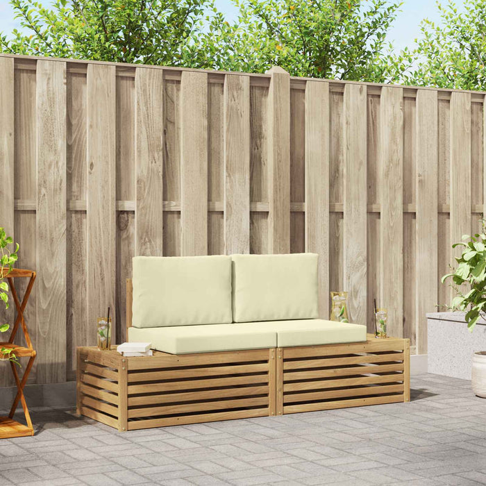 Set de canapele de exterior Alb 182,5 x 63 x 73 cm Poliester - WALTI WALTI