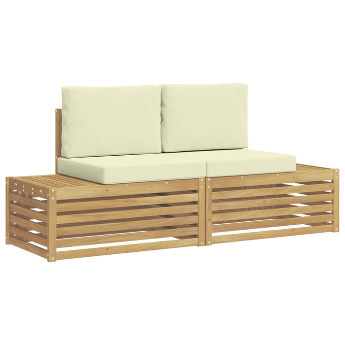 Set de canapele de exterior Alb 182,5 x 63 x 73 cm Poliester - WALTI WALTI