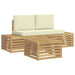 Set de canapele de exterior Alb 59 x 59 x 37 cm Poliester - WALTI WALTI