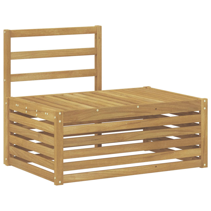 Set de canapele de exterior 4 Bucată Alb Lemn Solid de Acacia WALTI