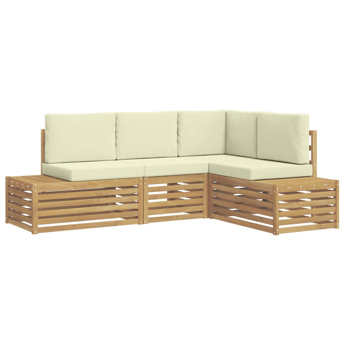 Set de canapele de exterior Alb 213,5 x 154,5 x 73 cm Poliester - WALTI WALTI