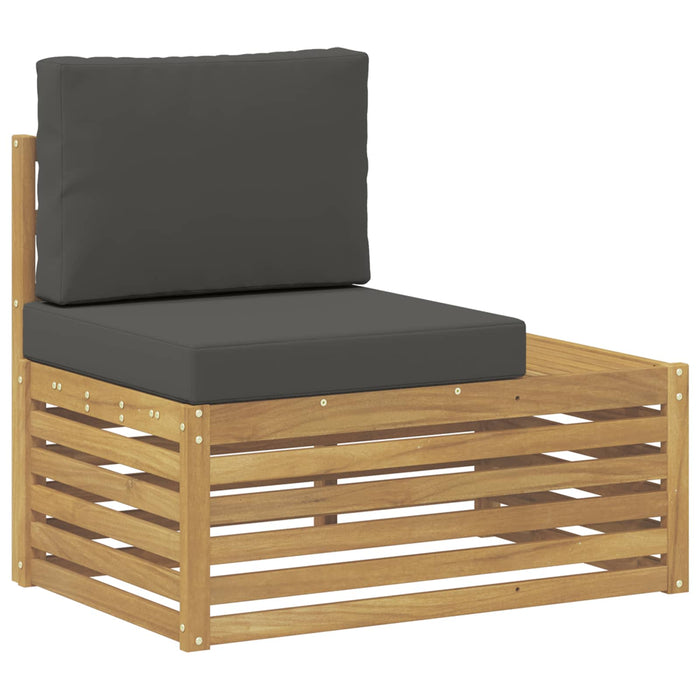 Set de canapele de exterior cu pernă 4 Bucată Alb și antracit WALTI