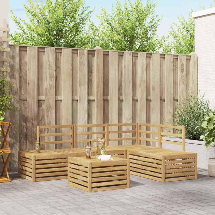 Set de canapele de exterior 5 Bucată Alb WALTI