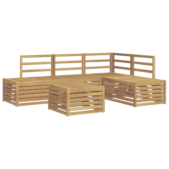 Set de canapele de exterior 5 Bucată Alb WALTI