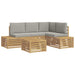 Set de canapele de exterior 5 Bucată Alb și gri deschis - WALTI WALTI