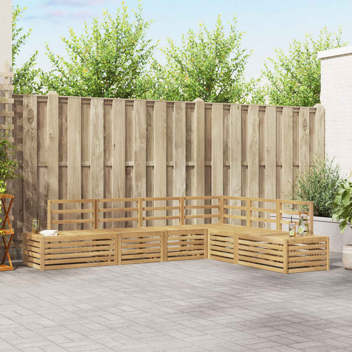 Set de canapele de exterior 6 Bucată Alb WALTI