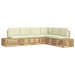 Set de canapele de exterior Alb 273 x 213,5 x 73 cm Poliester - WALTI WALTI