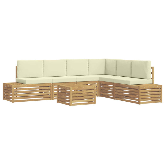 Set de canapele de exterior Alb 59 x 59 x 37 cm Poliester - WALTI WALTI