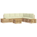 Set de canapele de exterior Alb 59 x 59 x 37 cm Poliester - WALTI WALTI
