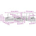 Set de canapele de exterior Alb 59 x 59 x 37 cm Poliester - WALTI WALTI