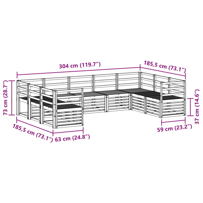 Seturi de canapele Lemn Solid de Acacia WALTI