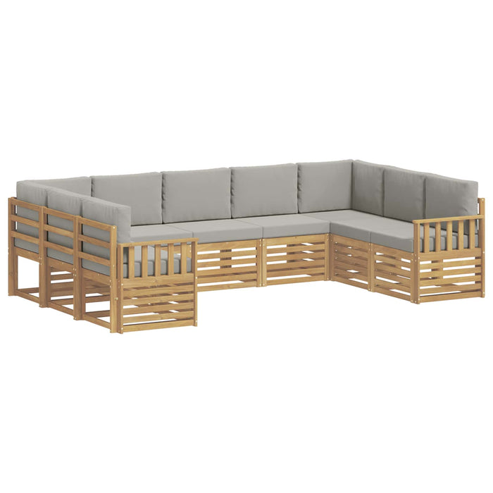 Set de canapele de exterior 7 pcs Alb și gri deschis WALTI