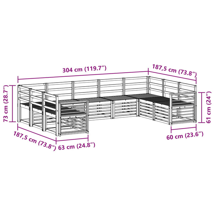 Seturi de canapele Lemn Solid de Acacia WALTI