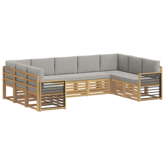 Set canapea sectională 9 pcs Alb și gri deschis - WALTI WALTI