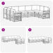 Set canapea sectională 9 pcs Alb și antracit - WALTI WALTI