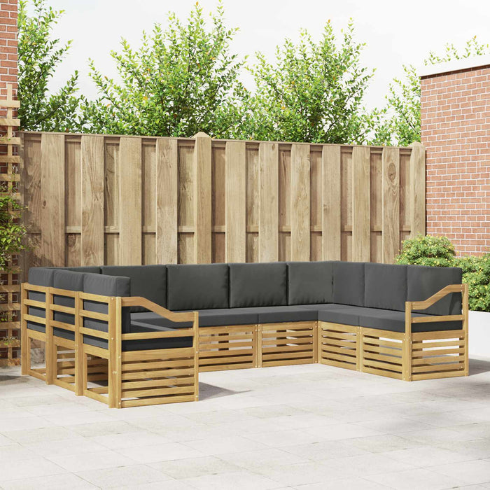 Set canapea sectională 9 pcs Alb și antracit WALTI