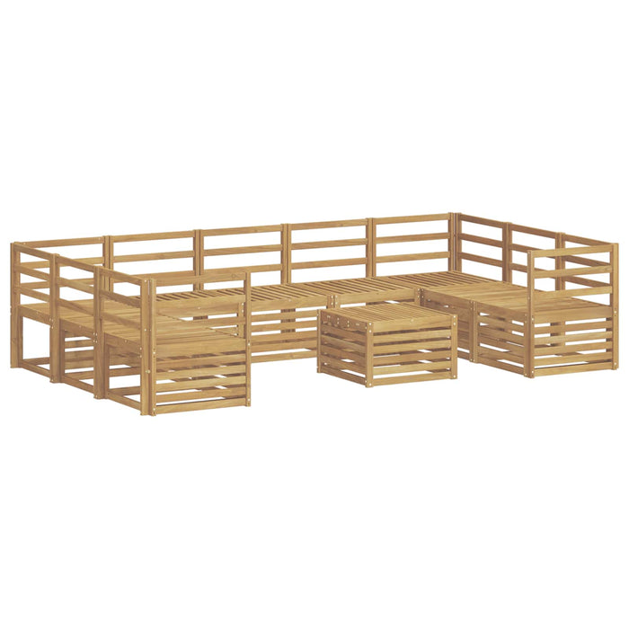 Set de canapele de exterior 10 pcs Alb 59 x 59 x 37 cm WALTI