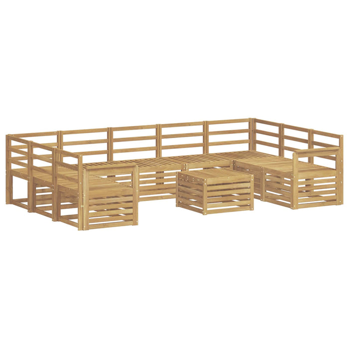 Set de canapele de exterior 10 pcs Alb 59 x 59 x 37 cm WALTI