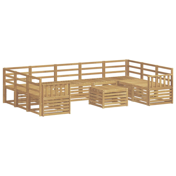 Set de canapele de exterior 10 pcs Alb 59 x 59 x 37 cm WALTI