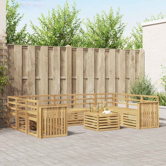Set de canapele de exterior 10 pcs Alb 59 x 59 x 37 cm WALTI
