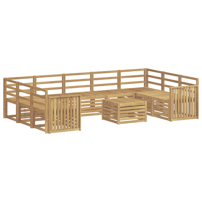Set de canapele de exterior 10 pcs Alb 59 x 59 x 37 cm WALTI