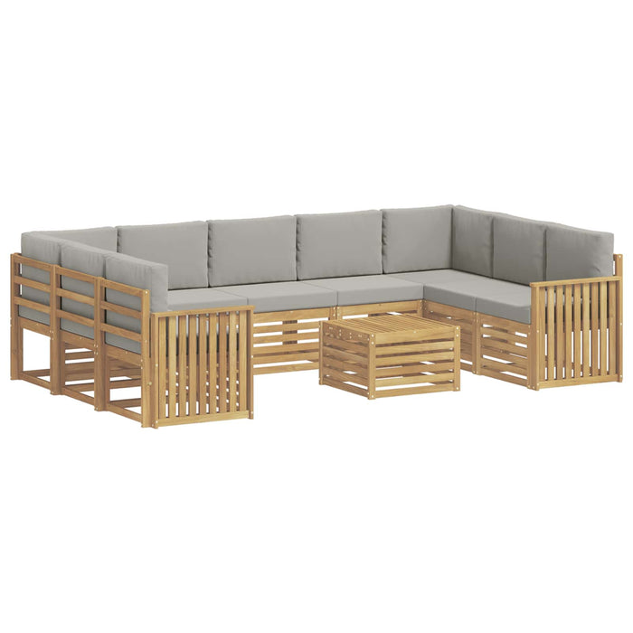 Set de canapele de exterior 10 pcs Alb și gri deschis - WALTI WALTI