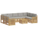 Set de canapele de exterior 10 pcs Alb și gri deschis - WALTI WALTI